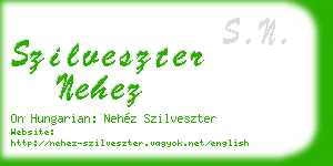szilveszter nehez business card